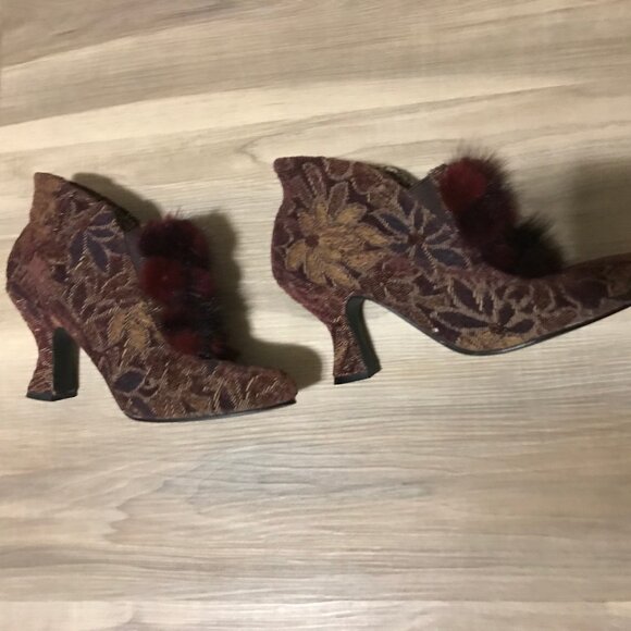 Baci Ladies Daisy Victorian Tapestry Ankle Boots Size 7.5 - Picture 6 of 6